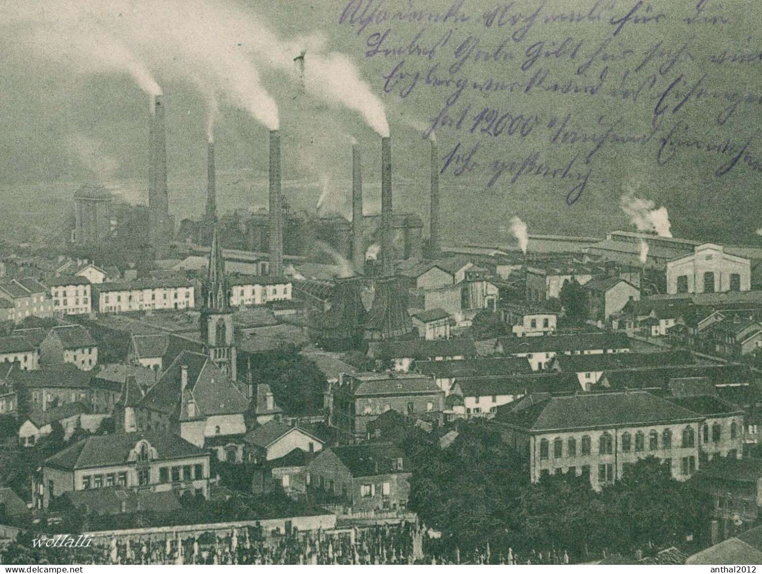 Superrar Grossmoyeuvre Thionville Fabrikgelände Fabrique Wohnhäuser Feldpost 29.1.1915 - Thionville