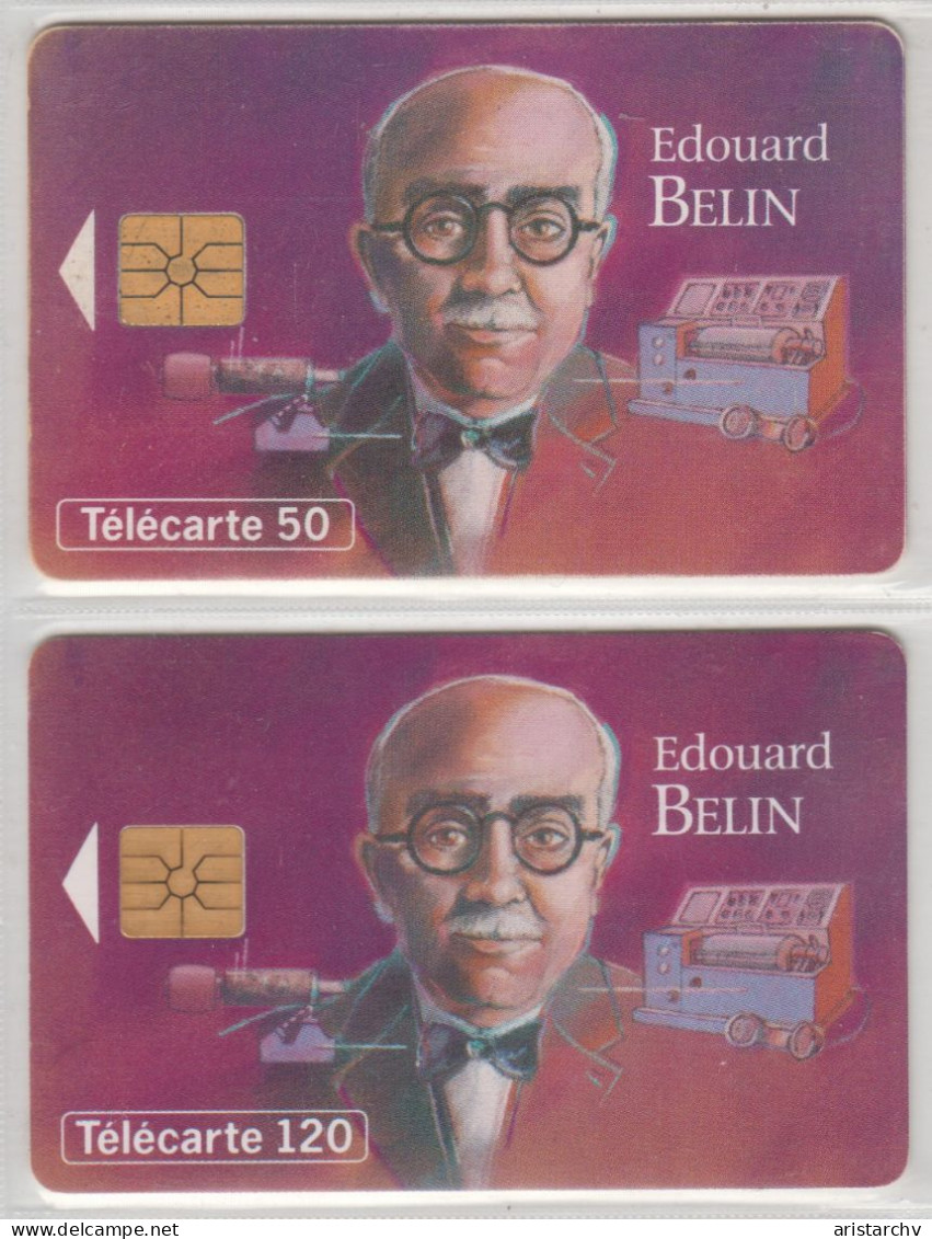 FRANCE 1993 EDOUARD BELIN INVENTOR 2 DIFFERENT CARDS - 1993