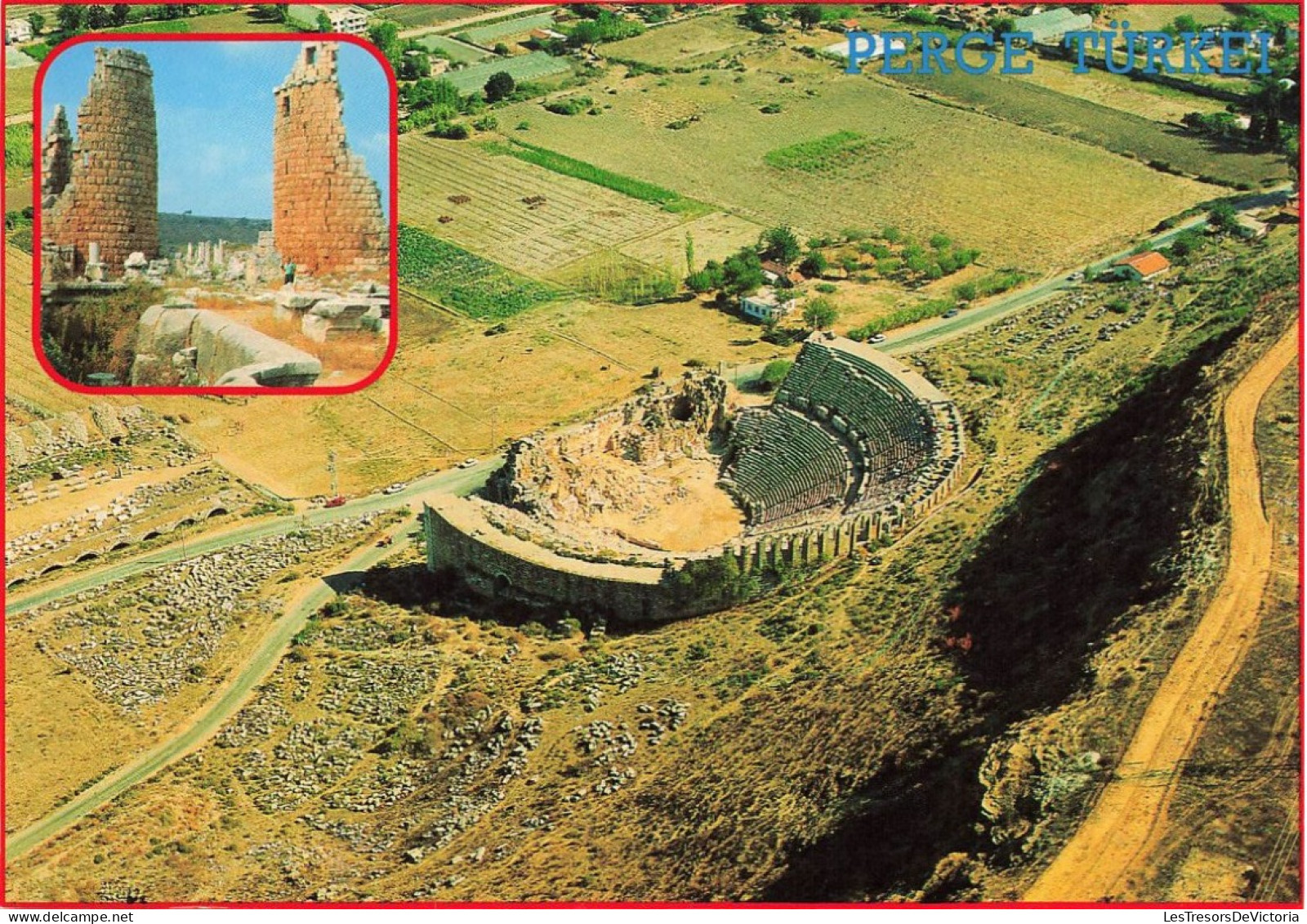 TURQUIE - Perge Turkei - Vue Générale - Merkez PTT Karsisi Kisla Mah - 54 Sokak - Carte Postale Ancienne - Turkey