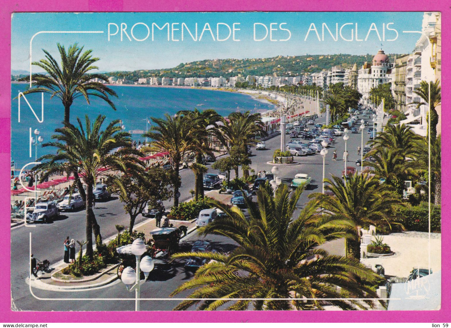 294203 / France - NICE Promenade Des Anglais La Cote D'Azur PC 1987 Par Avion USED 0.50+2.20 Fr. Liberty Of Gandon - 1982-1990 Liberté De Gandon