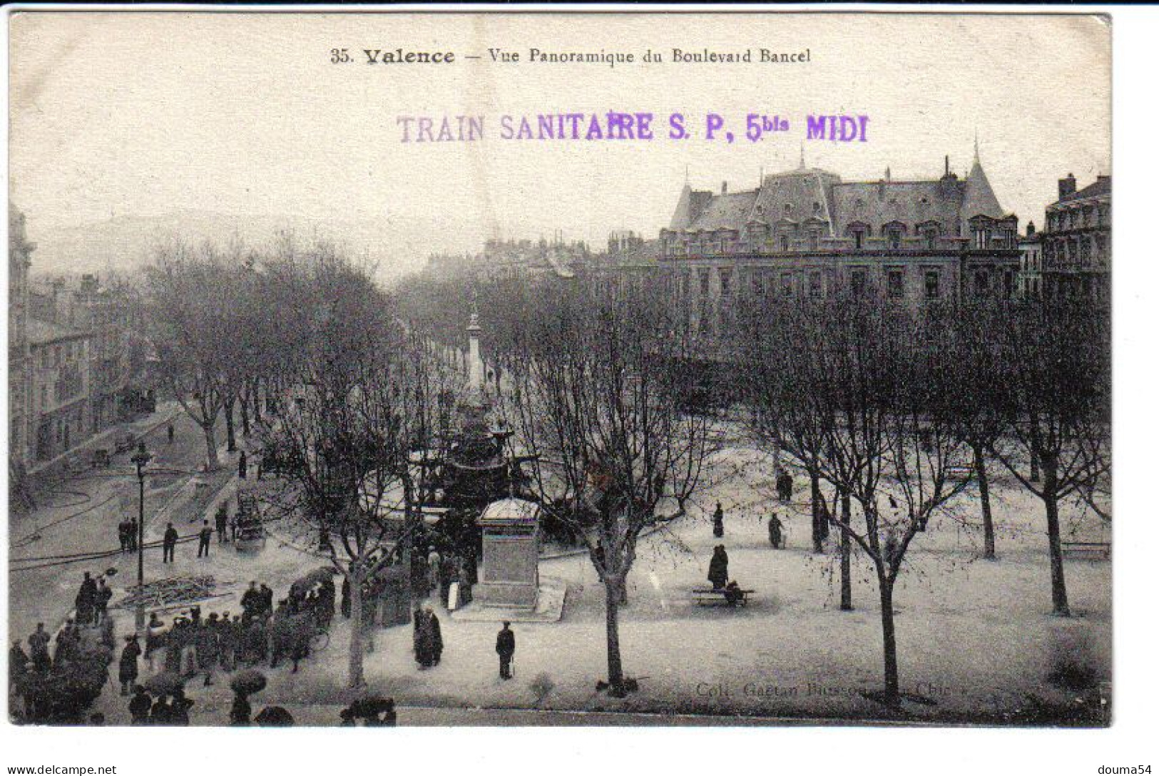 VALENCE (26) - Vue Panoramique Du Boulevard Bancel (Tampon Train Sanitaire) - Valence