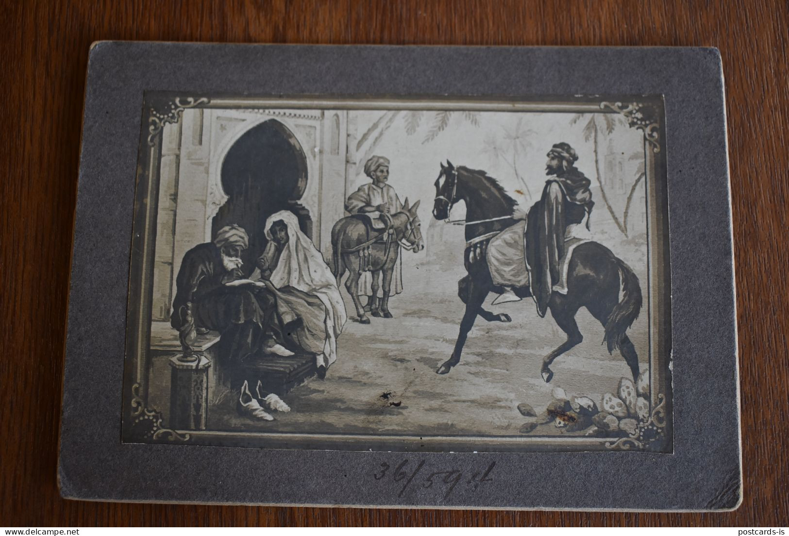 Cardboard Photo Arab Scenes Horse Rider - Other & Unclassified