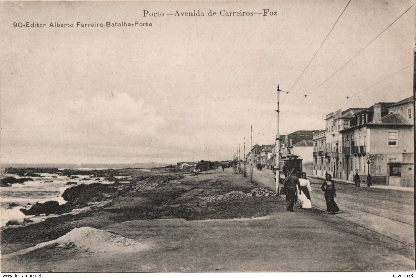 PORTO - Avenida Ferreira Batalha - Foz (Ed. Alberto Ferreira - Nº 90) PORTUGAL - Porto