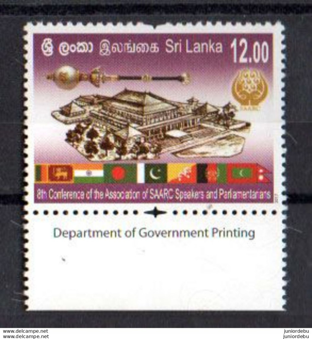 Sri Lanka - 2017 - The 8th Conf Of The Association Of SAARC Speakers & Parliamentarians - MNH ( Flags ) (  OL 28/10/22) - Sri Lanka (Ceylon) (1948-...)