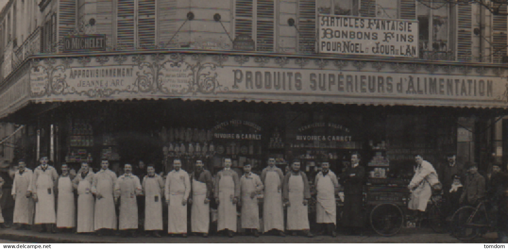 Paris (XIXe) Carte Photo- O.Michelet-produits Supérieurs D'alimentation (Angle Ave Laumière/Rue De Meaux) - Arrondissement: 19