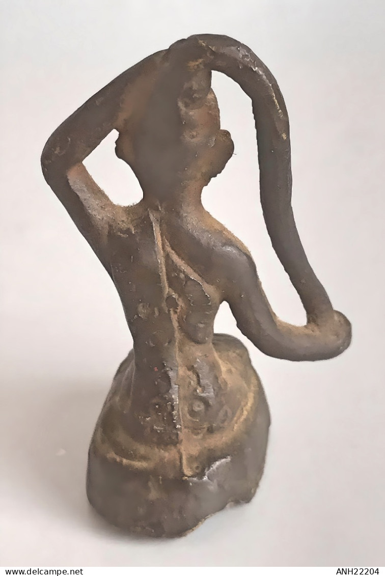 Antique Et Rare Amulette / Statuette De Mae Per - Bronze - Thailande, 18ème / 19ème Siècle - Art Asiatique