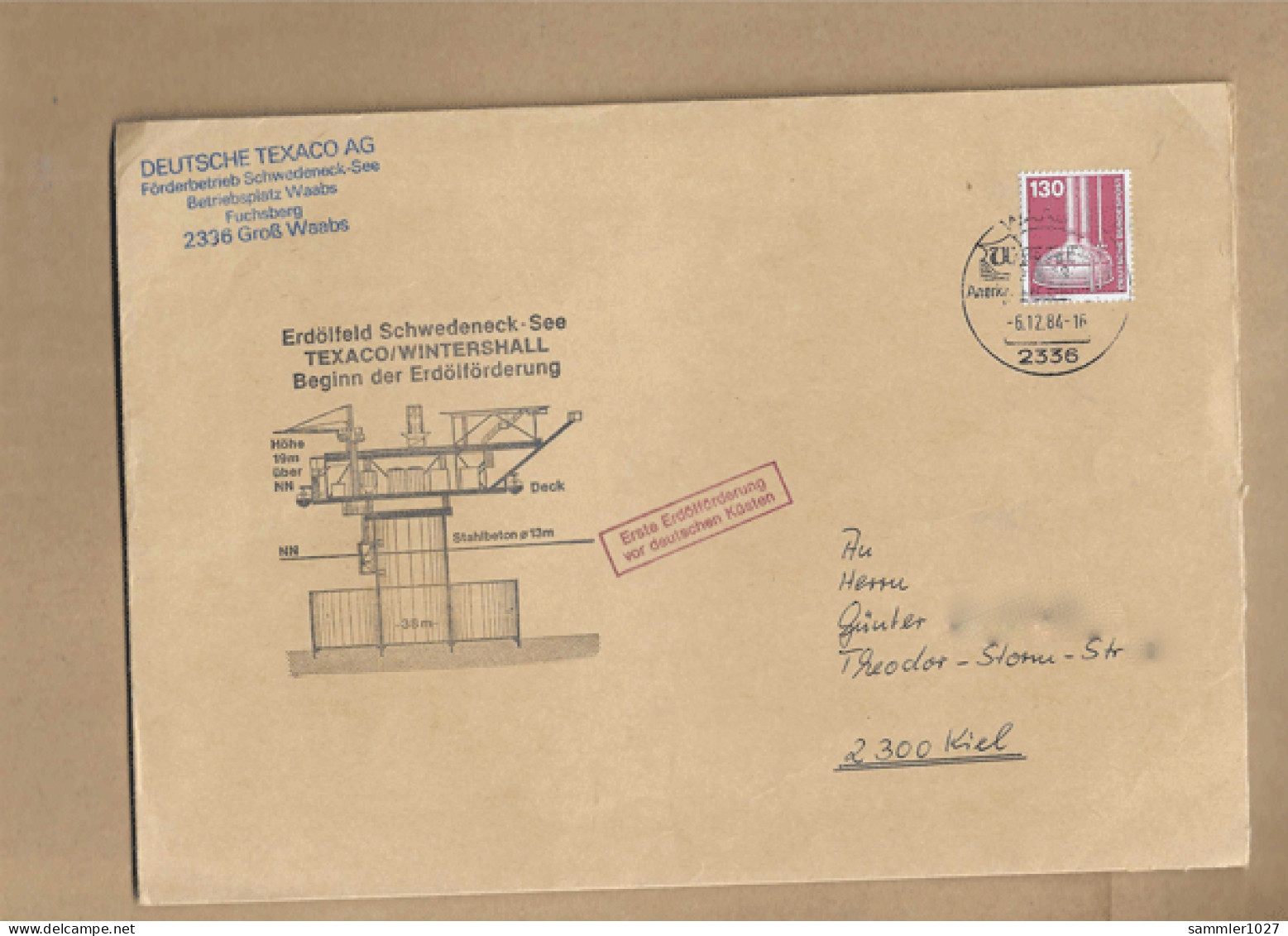 Los Vom 17.05 - Briefumschlag Aus Waabs 1984 - Briefe U. Dokumente