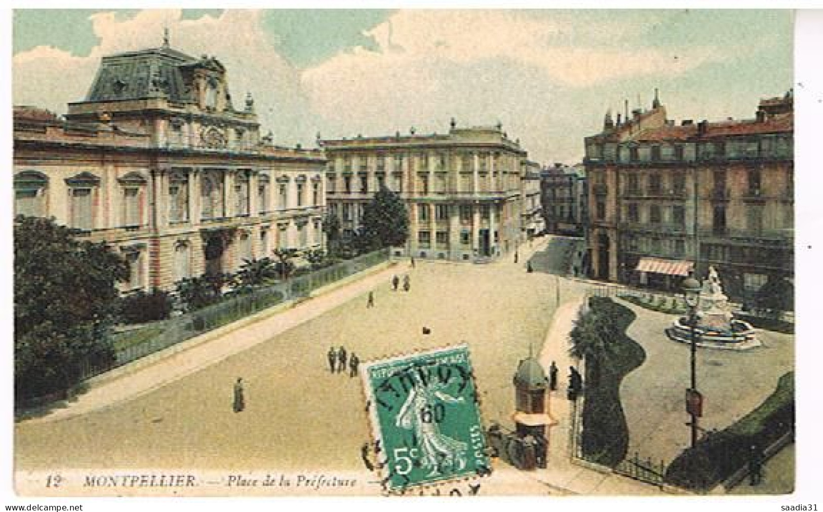 34  MONTPELLIER    PLACE DE LA PRFECTURE   1909 - Montpellier