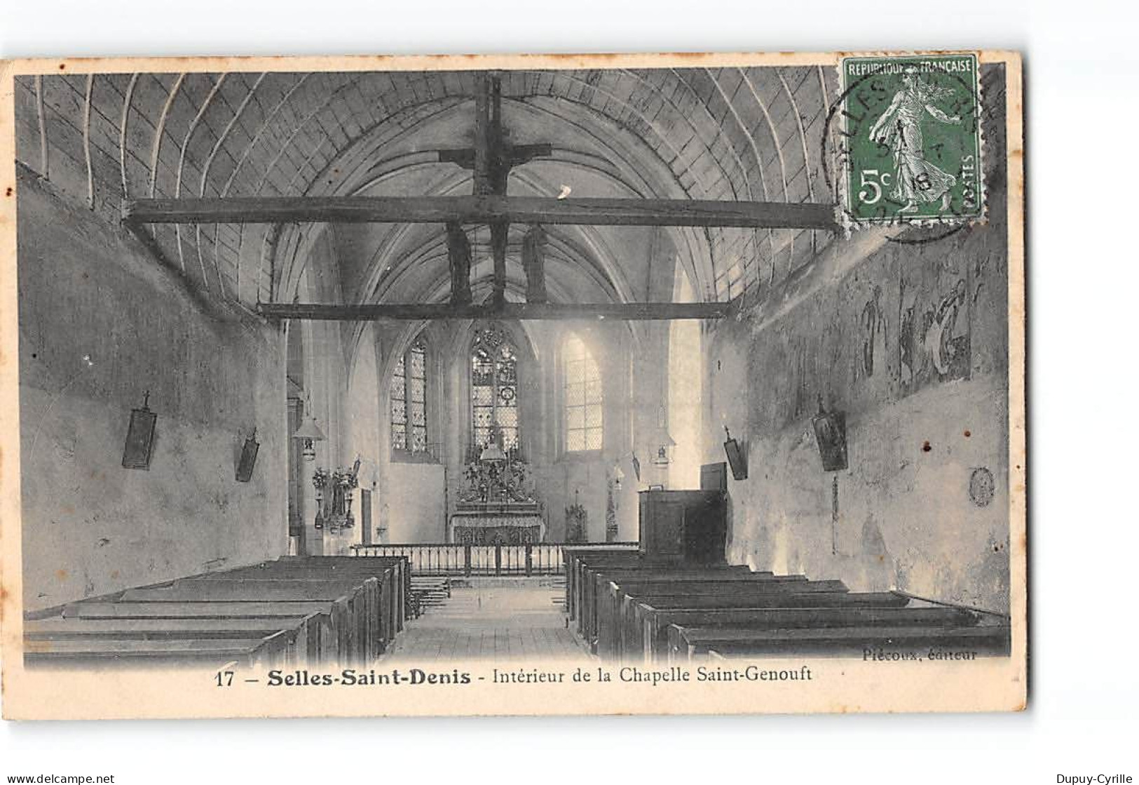 SELLES SAINT DENIS - Intérieur De La Chapelle Saint Genouft - Très Bon état - Selles Sur Cher