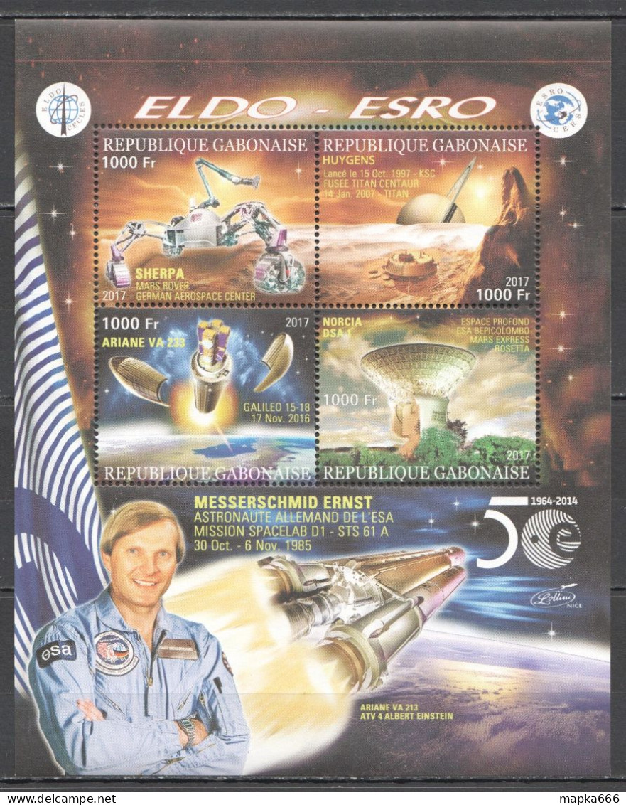 Vk022 2017 Space Eldo-Esro Sherpa Mars Rover Huygens Messersschmid Ernst Kb Mnh - Other & Unclassified