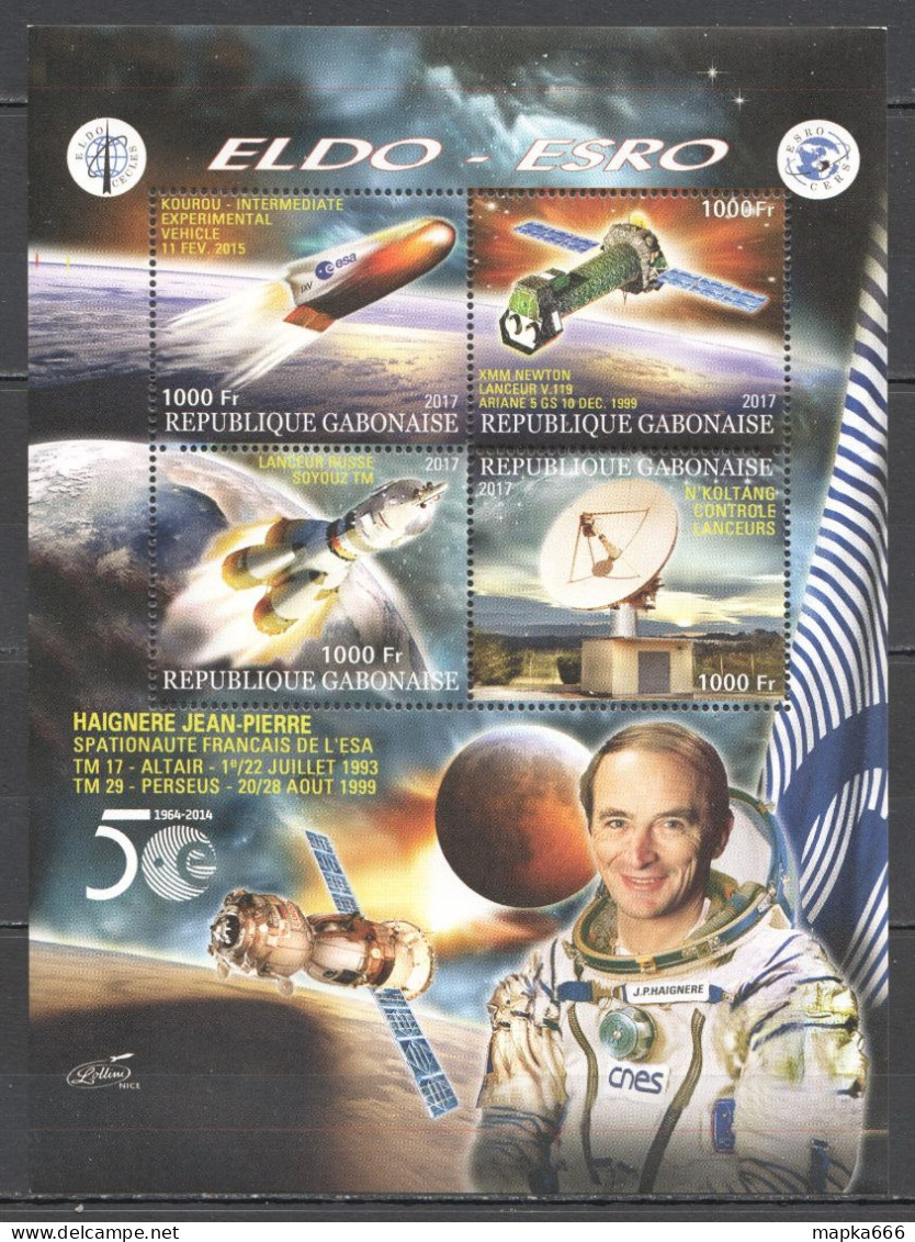 Vk017 2017 Space Eldo-Esro Xmm Newton Soyuz Kourou Haignere Jean-Pierre Kb Mnh - Other & Unclassified