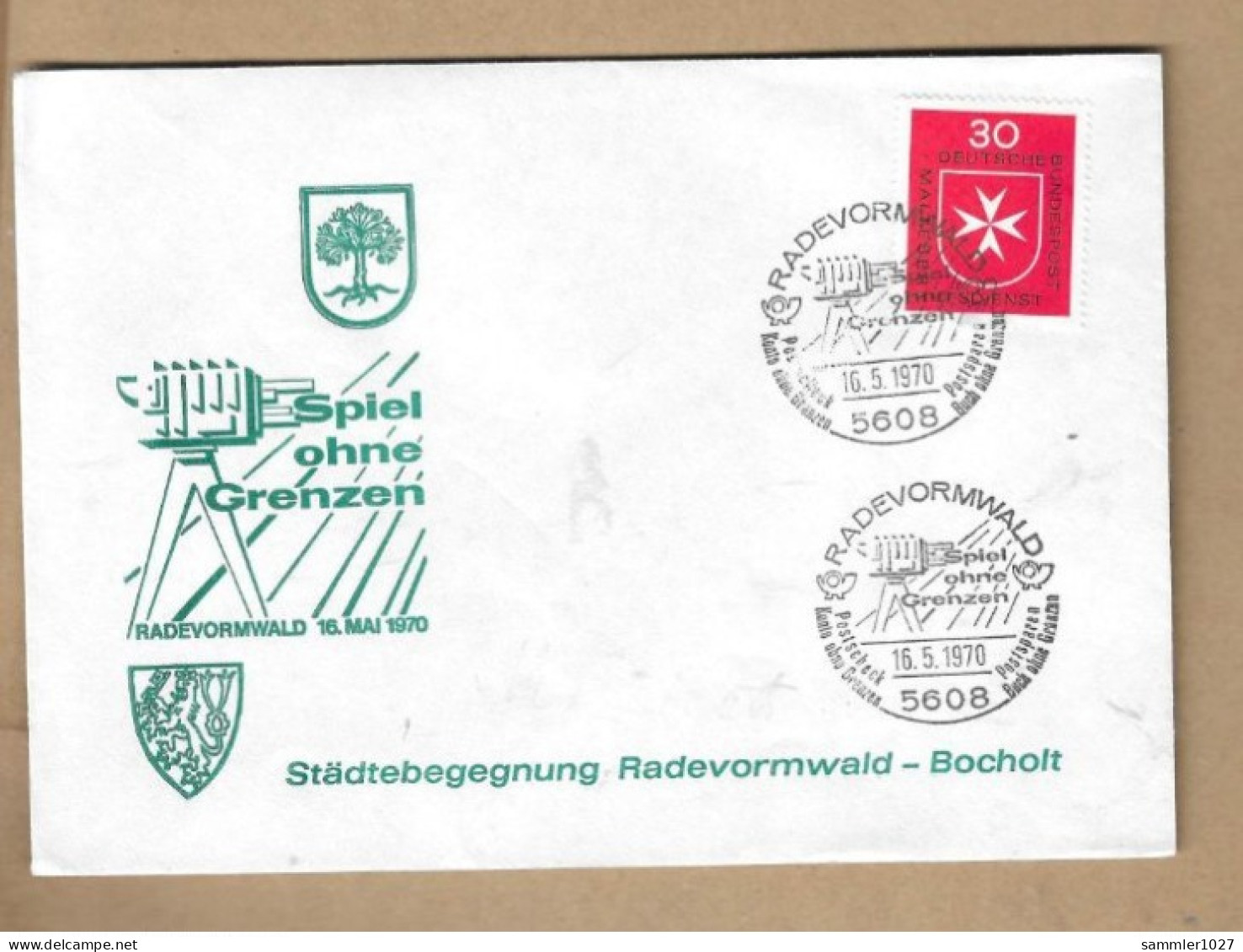 Los Vom 17.05 - Sammler-Briefumschlag Aus Radevornwald 1970 - Brieven En Documenten