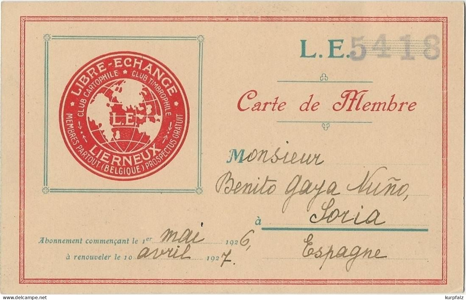 CPA Lierneux - Vue Générale, Libre Echange Club Cartophilie, 1927 - Lierneux