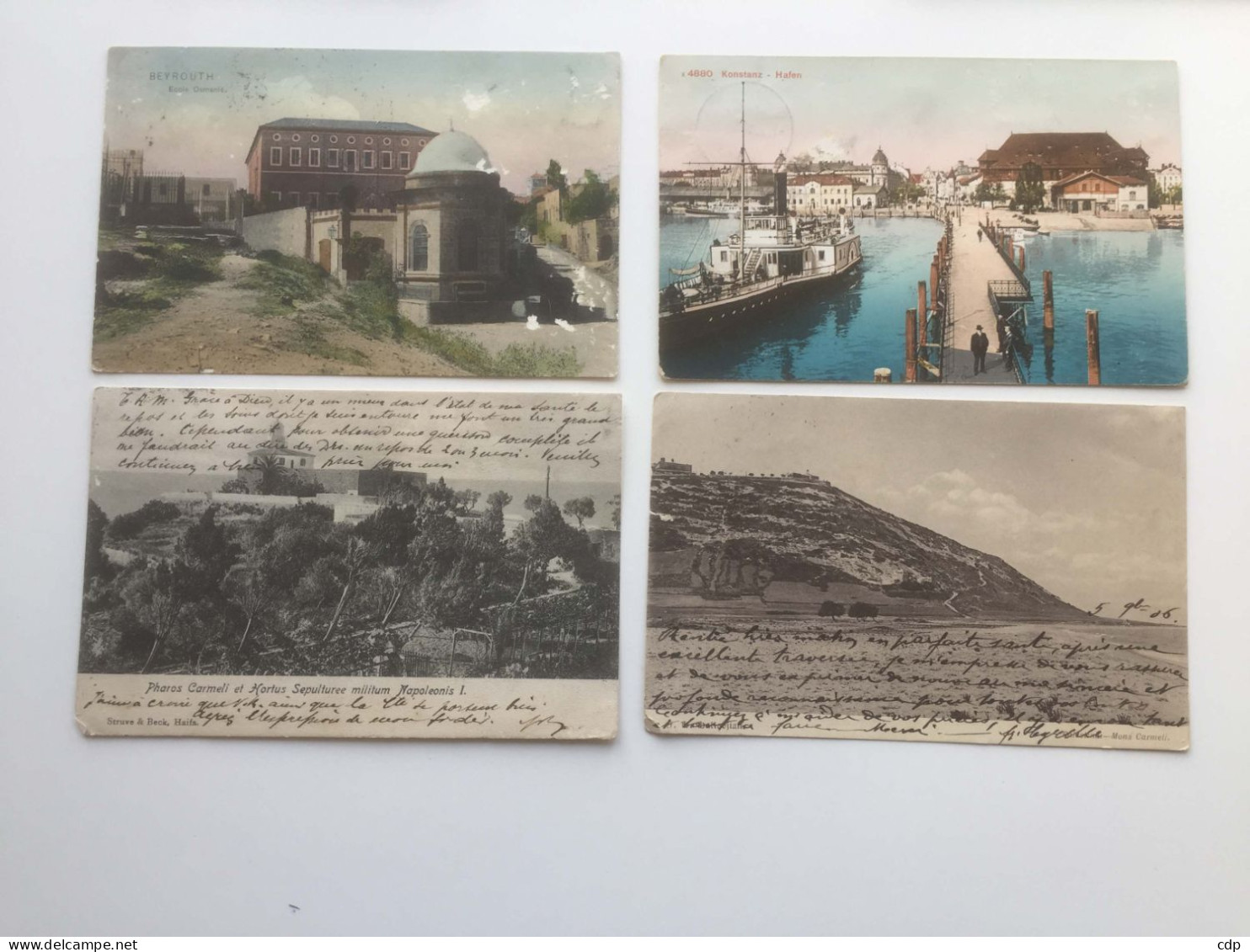 Lot 4 Cpa Vers Révérente Tournai 1906 à 1910   Beyrouth-haifa... - Ohne Zuordnung
