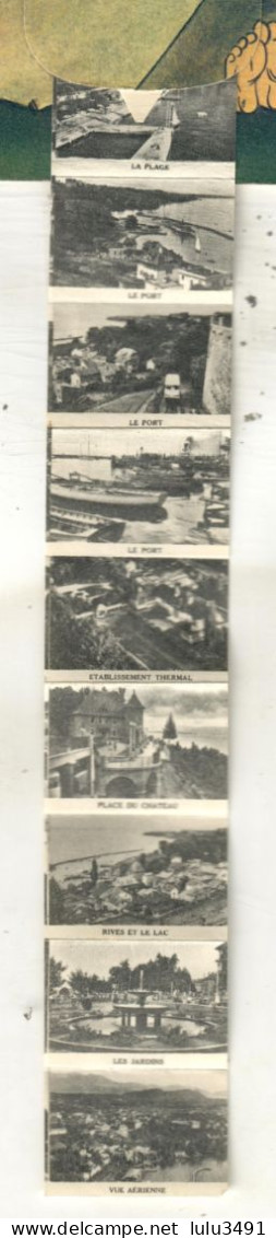 CPA (74) THONON - Carte à Système Avec Fenêtre Et Dépliant Accordéon Complet Des 10 Images De 1950 - Thonon-les-Bains