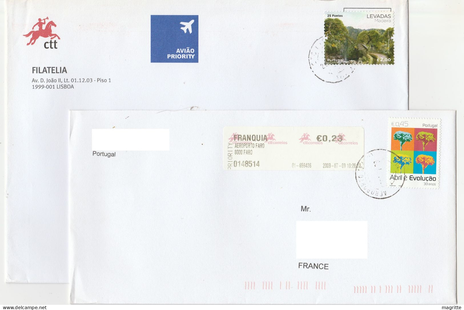 Portugal Lot 10 Lettres Voyagées Poisson Coimbra Barrage Santa Lucia Madeire 10 Travelled Letters - Covers & Documents