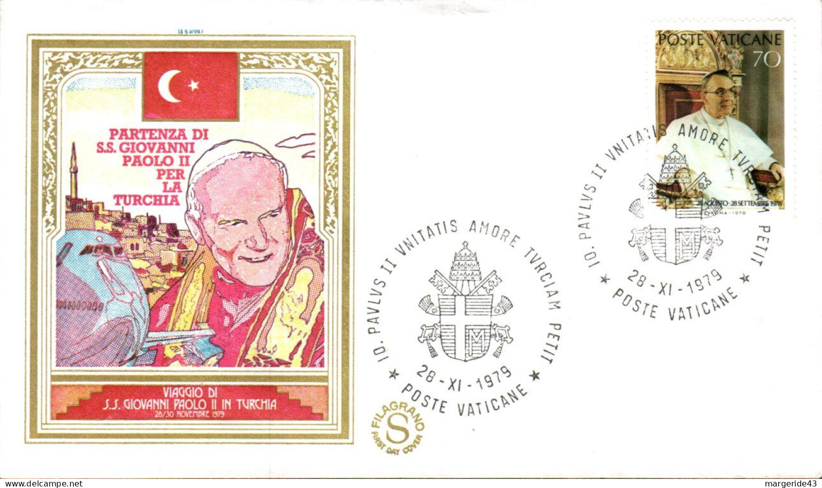 PAPE JEAN PAUL II LOT DE 22 LETTRES DE VOYAGES DU PONTIFE - Kilowaar (max. 999 Zegels)