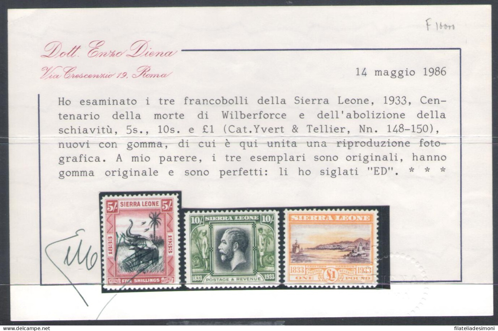 1933 Sierra Leone - Stanley Gibbons N. 168/80 - MH* - Autres & Non Classés