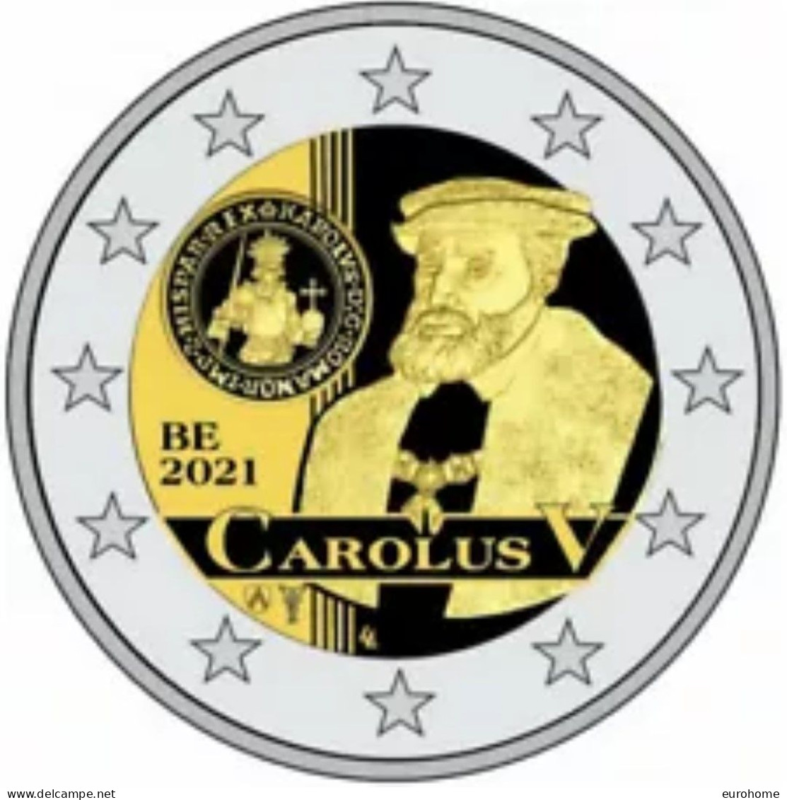 Belgie 2021   2 Euro Commemo   "Karolus V Gulden"   UNC Uit De CC - UNC Du CC !! - Belgique