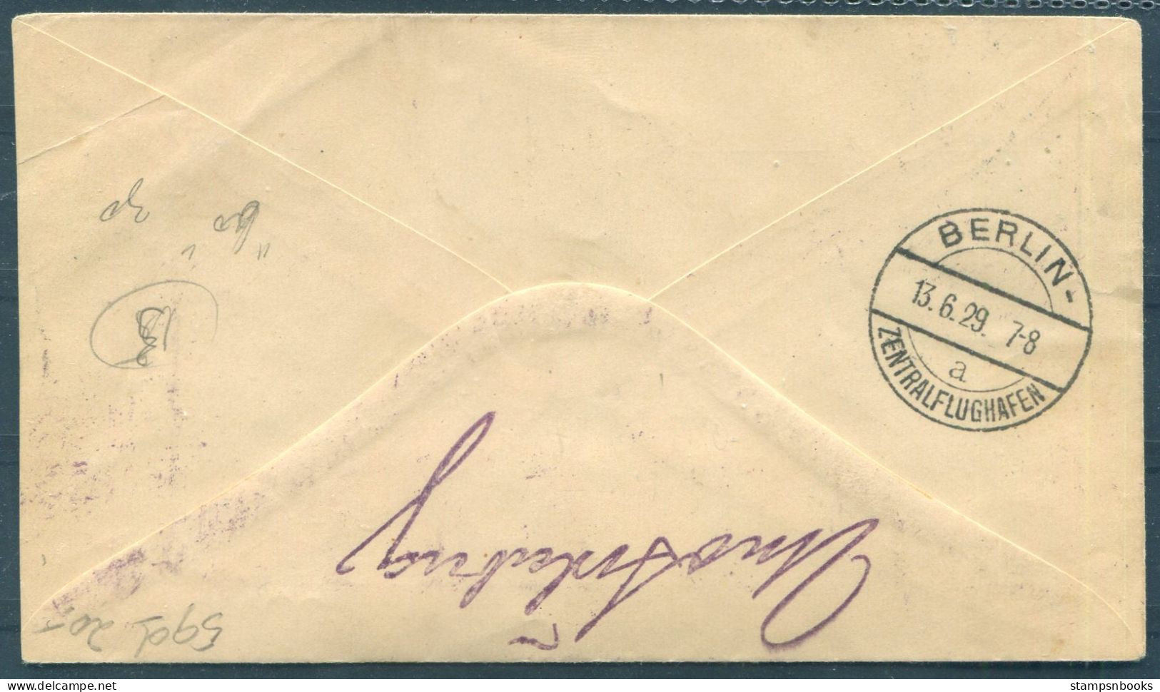 1929 Sweden Registered Stockholm - Wien Austria Via Berlin Germany Airmail 13th Night Flight Cover. Stockholm/Amsterdam  - Covers & Documents