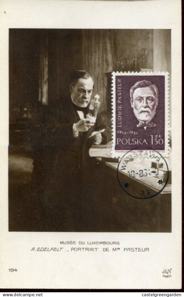 X0588 Poland, Maximum 1964 Louis Pasteur, Chemist And Microbiologist - Louis Pasteur