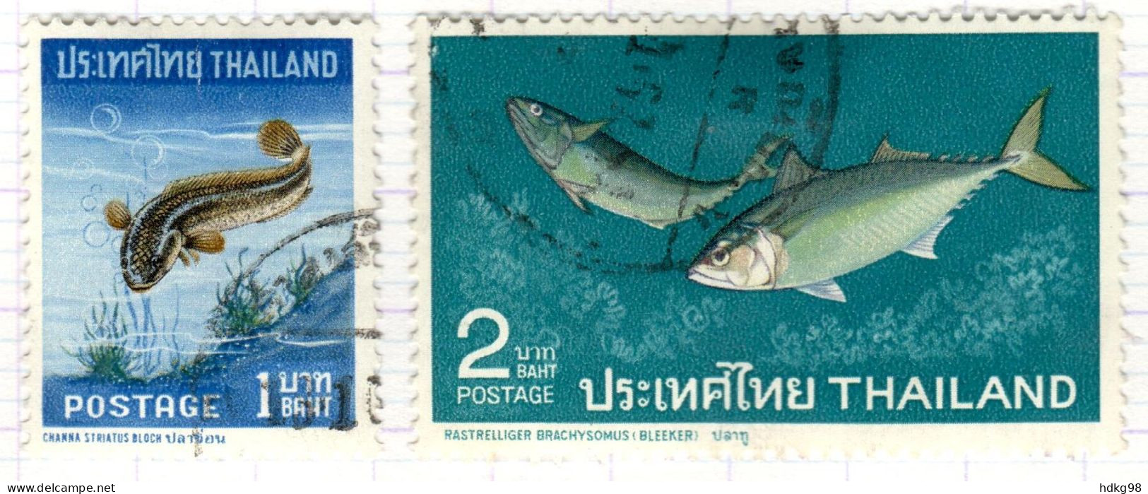 T+ Thailand 1967 Mi 480-81 Fische - Thailand