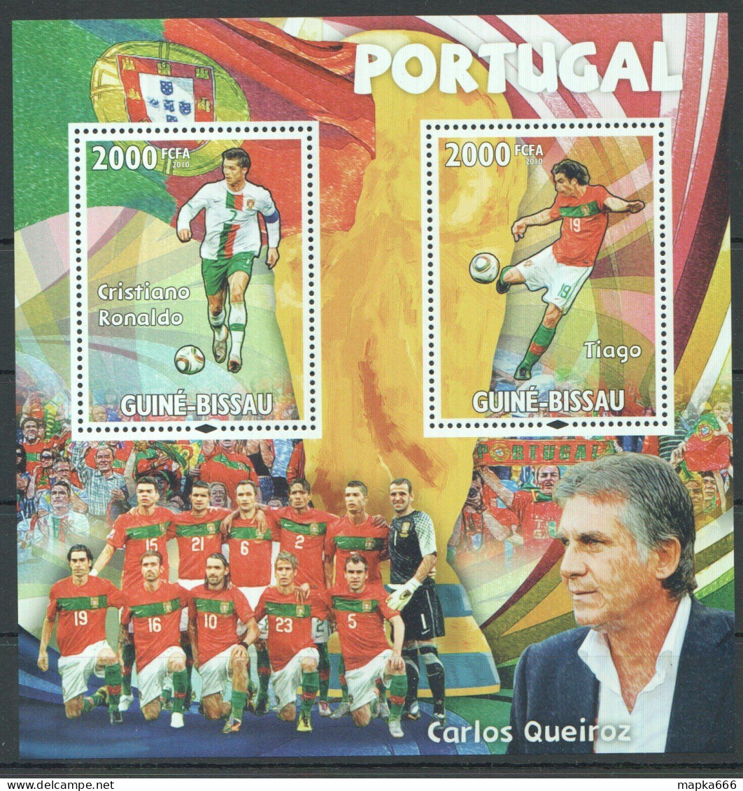 O0180 2010 Guinea-Bissau Football Portugal World Cup Cristiano Ronaldo Bl Mnh - Sonstige & Ohne Zuordnung