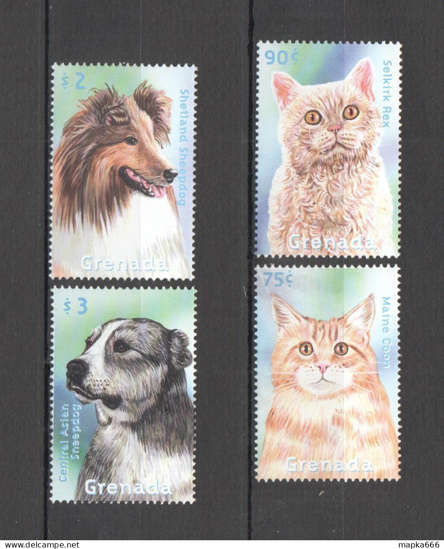 O0155 Grenada Fauna Pets Domestic Animals Cats & Dogs 1Set Mnh - Domestic Cats