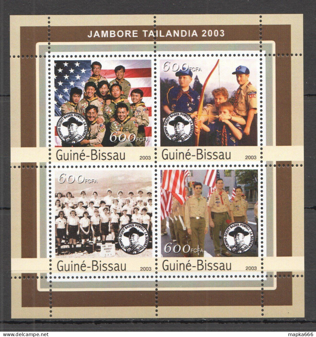 O0171 2003 Guinea-Bissau Fauna Scouting Boy Scouts 1Kb Mnh - Unused Stamps