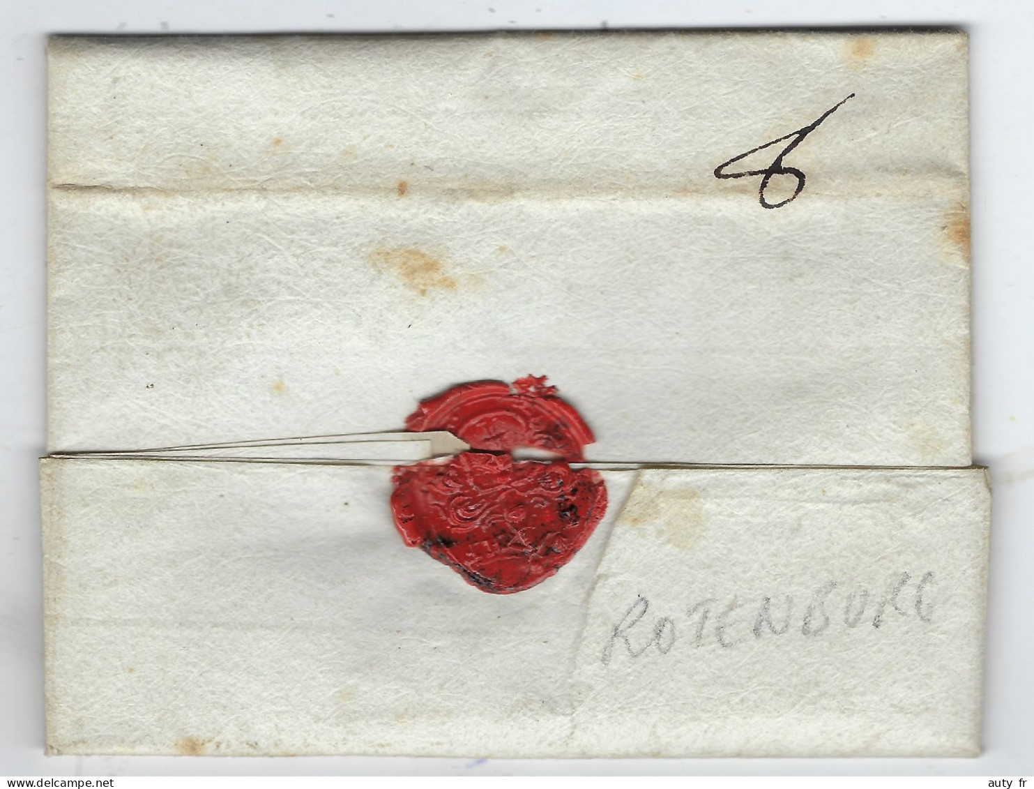 Lettre à La Fleur De Lys 1784 Rotenburg  Pour Beaune - ....-1700: Precursors