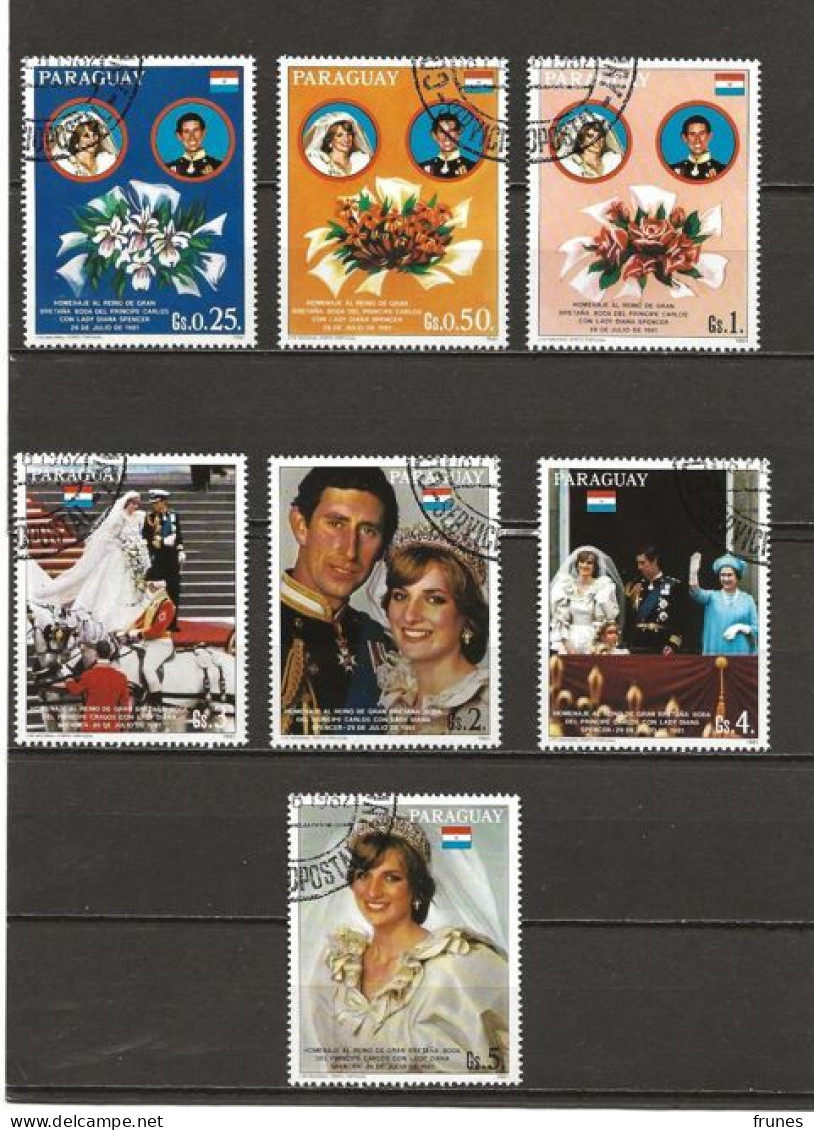 Ehe  Charles & Lady Diana 1981 Mi.Nr.3455-3464 - Paraguay