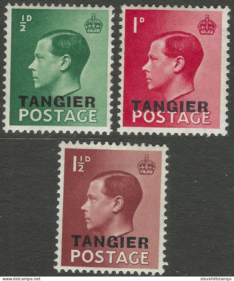 Morocco Agencies (Tangier). 1936-37 KEVII, ½d, 1d, 1½d MH SG 241, 242, 243. M5088 - Postämter In Marokko/Tanger (...-1958)