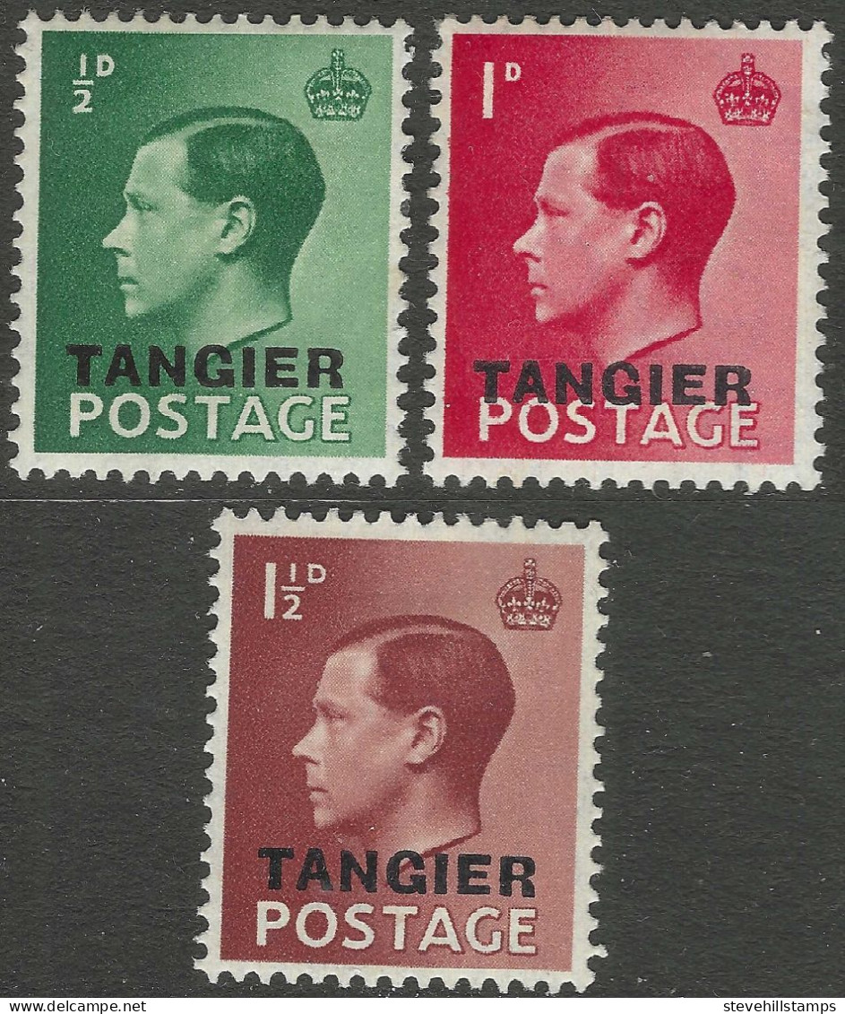 Morocco Agencies (Tangier). 1936-37 KEVII, ½d, 1d, 1½d MH SG 241, 242, 243. M5088 - Bureaux Au Maroc / Tanger (...-1958)