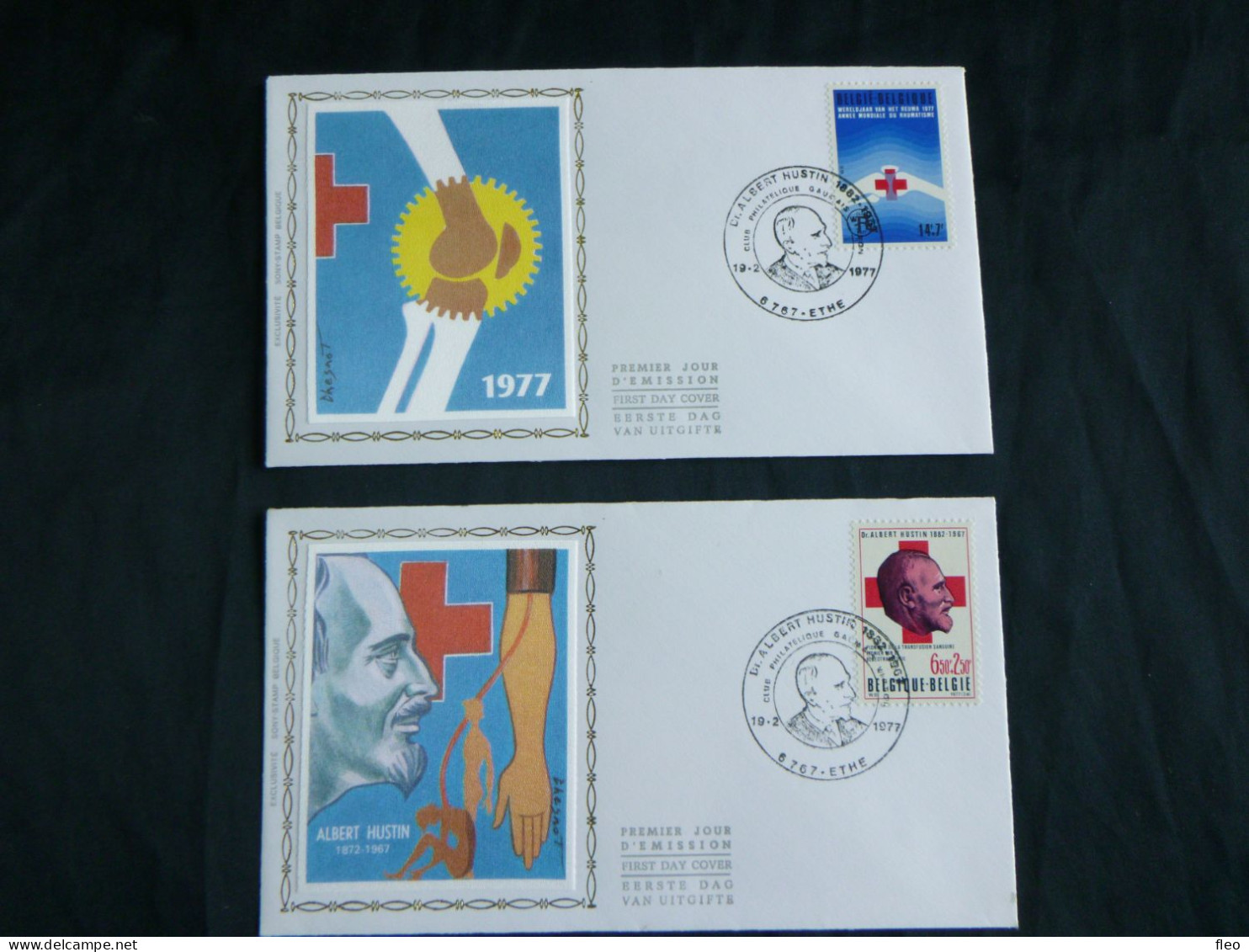 1977 1840 & 1841 FDC Zijde/soie ( Ethe ) : "Croix-Rouge De Belgique- Belgische Rode Kruis" - 1971-1980