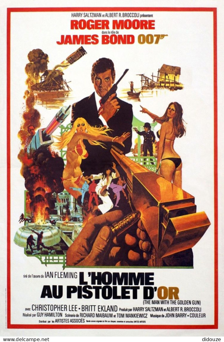 Cinema - James Bond 007 - L'homme Au Pistolet D'or - Roger Moore - Illustration Vintage - Affiche De Film - CPM - Carte  - Plakate Auf Karten