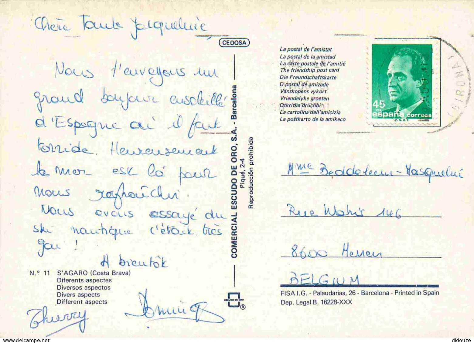 Espagne - Espana - Cataluna - Costa Brava - S'Agaro - Multivues - Planche à Voile - CPM - Voir Scans Recto-Verso - Gerona