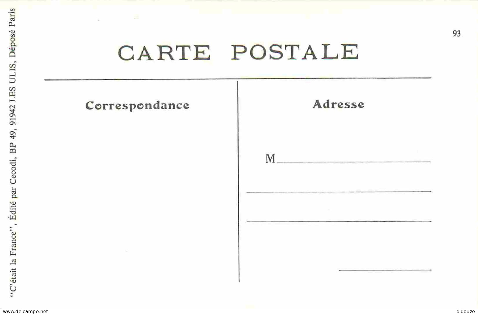 Reproduction CPA - Métiers - Marchands Ambulants - Le Petit Porteur De Glace - C'était La France - No 93 - CPM Format CP - Vendedores Ambulantes