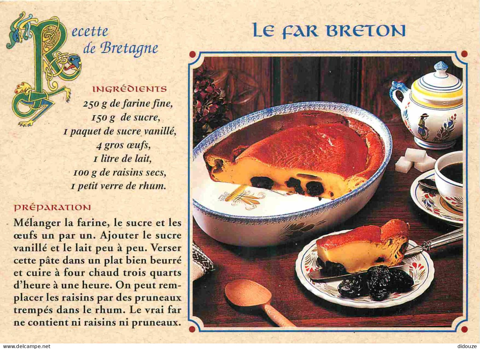 Recettes De Cuisine - Far Breton - Gastronomie - CPM - Carte Neuve - Voir Scans Recto-Verso - Küchenrezepte