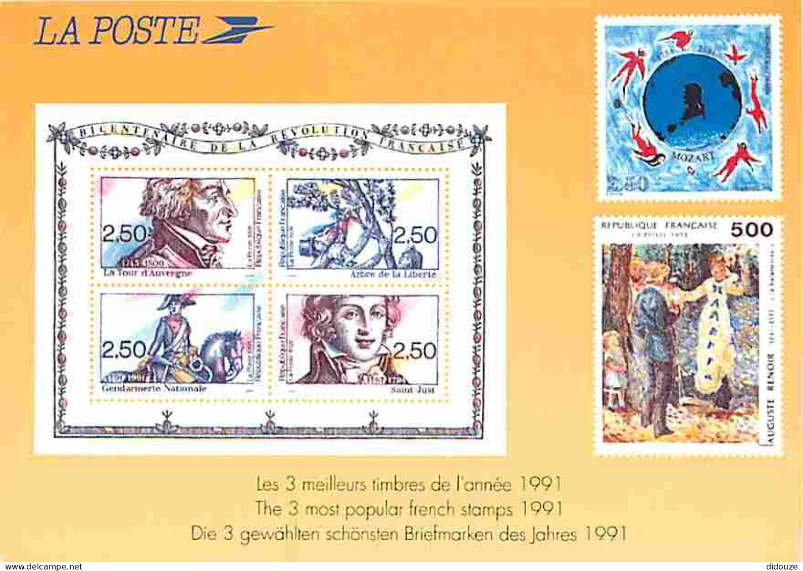 Timbres - Représentation De Timbre Poste Sur Carte Postale - CPM - Voir Scans Recto-Verso - Briefmarken (Abbildungen)