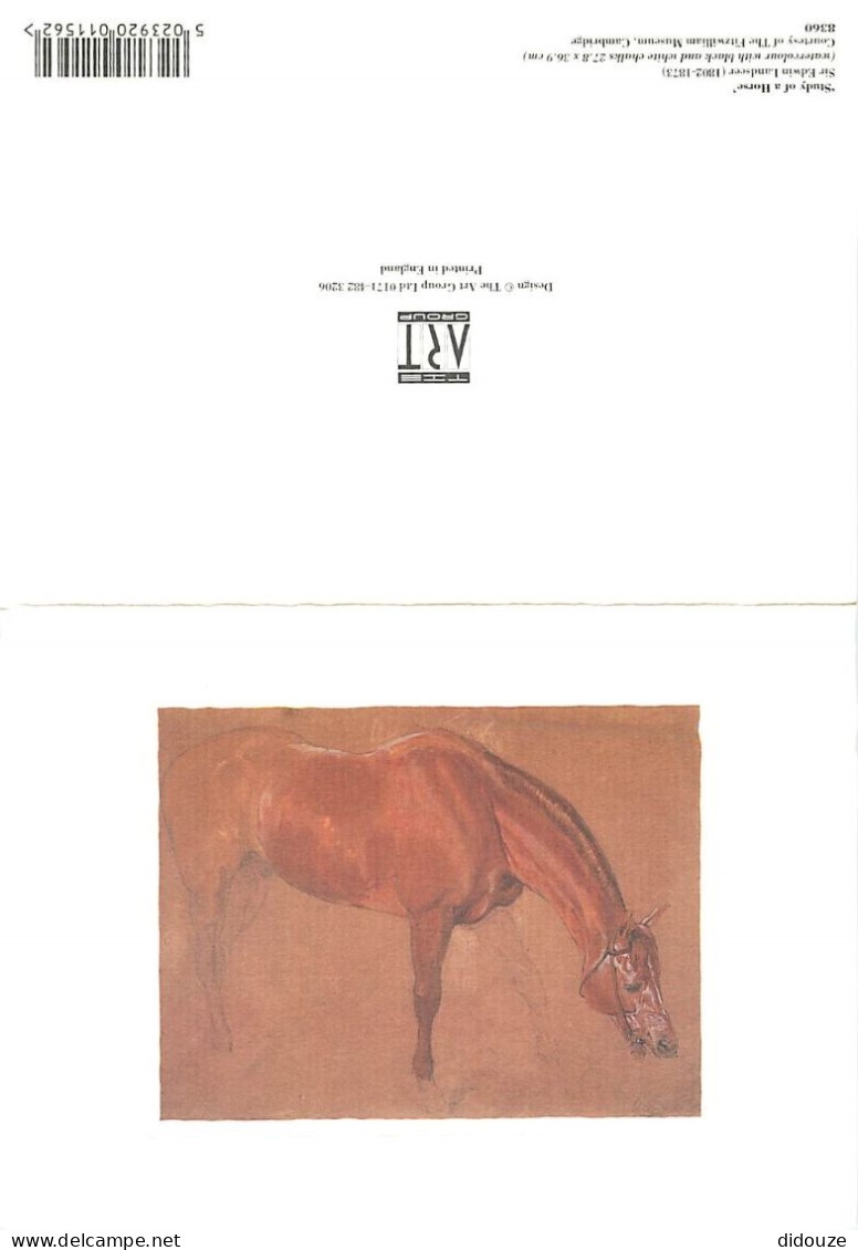 Format Spécial - 168 X 120 Mms Repliée - Animaux - Chevaux - Art Peinture - Sir Edwin Landseer - Study Of A Horse - Cart - Cavalli