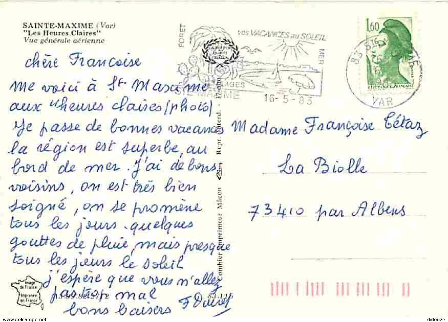 83 - Sainte Maxime - Les Heures Claires - Vue Générale Aérienne - CPM - Voir Scans Recto-Verso - Sainte-Maxime