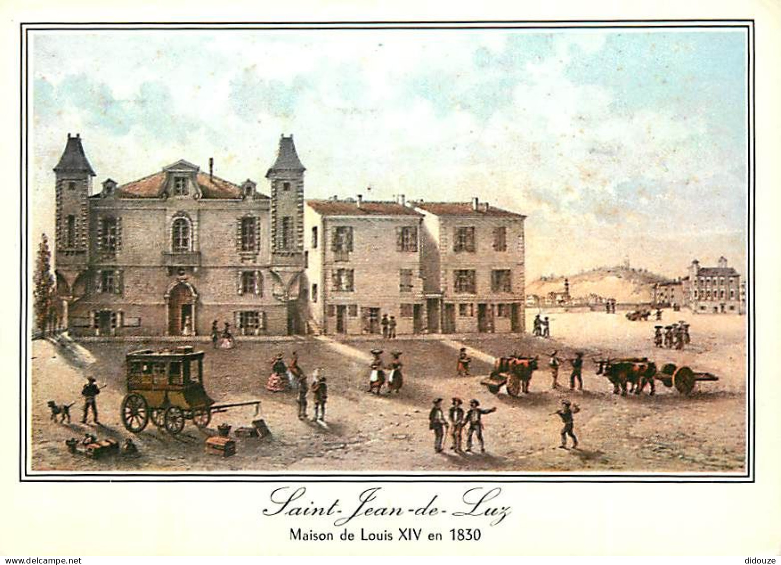 64 - Saint Jean De Luz - Maison De Louis XIV En 1830 - D'après Une Gravure D'époque - Gravure Lithographie Ancienne - CP - Saint Jean De Luz