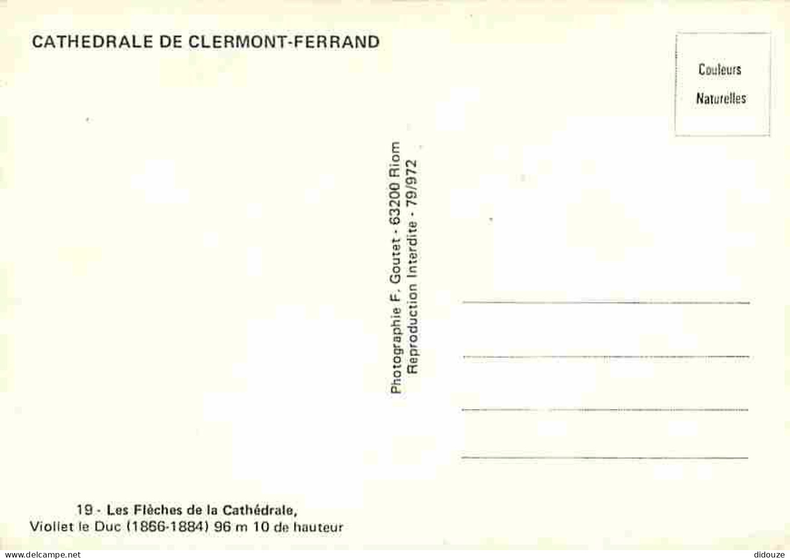63 - Clermont Ferrand - Les Flèches De La Cathédrale - CPM - Voir Scans Recto-Verso - Clermont Ferrand