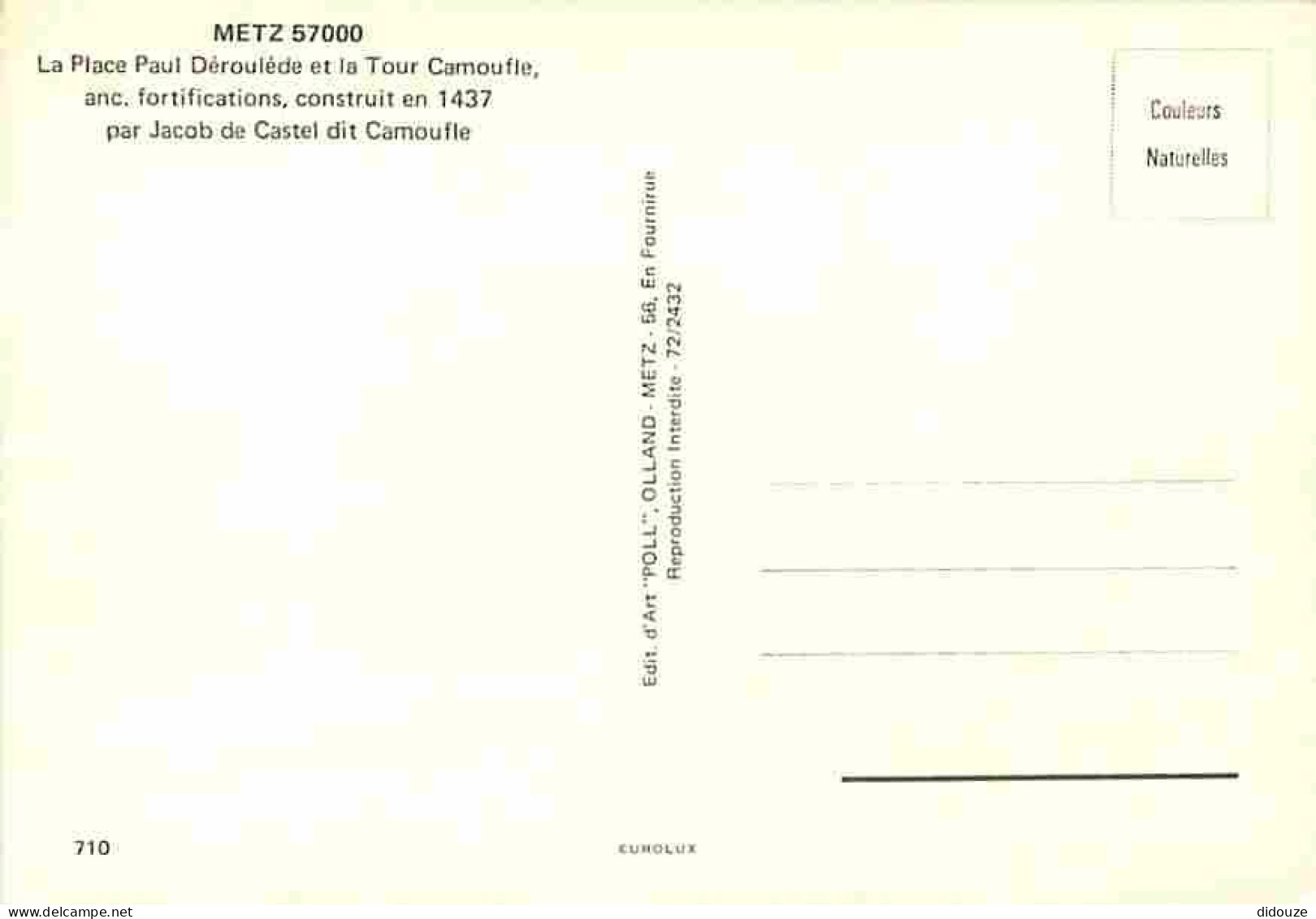 57 - Metz - La Place Paul Déroulède Et La Tour Camoufle - Carte Neuve - CPM - Voir Scans Recto-Verso - Metz