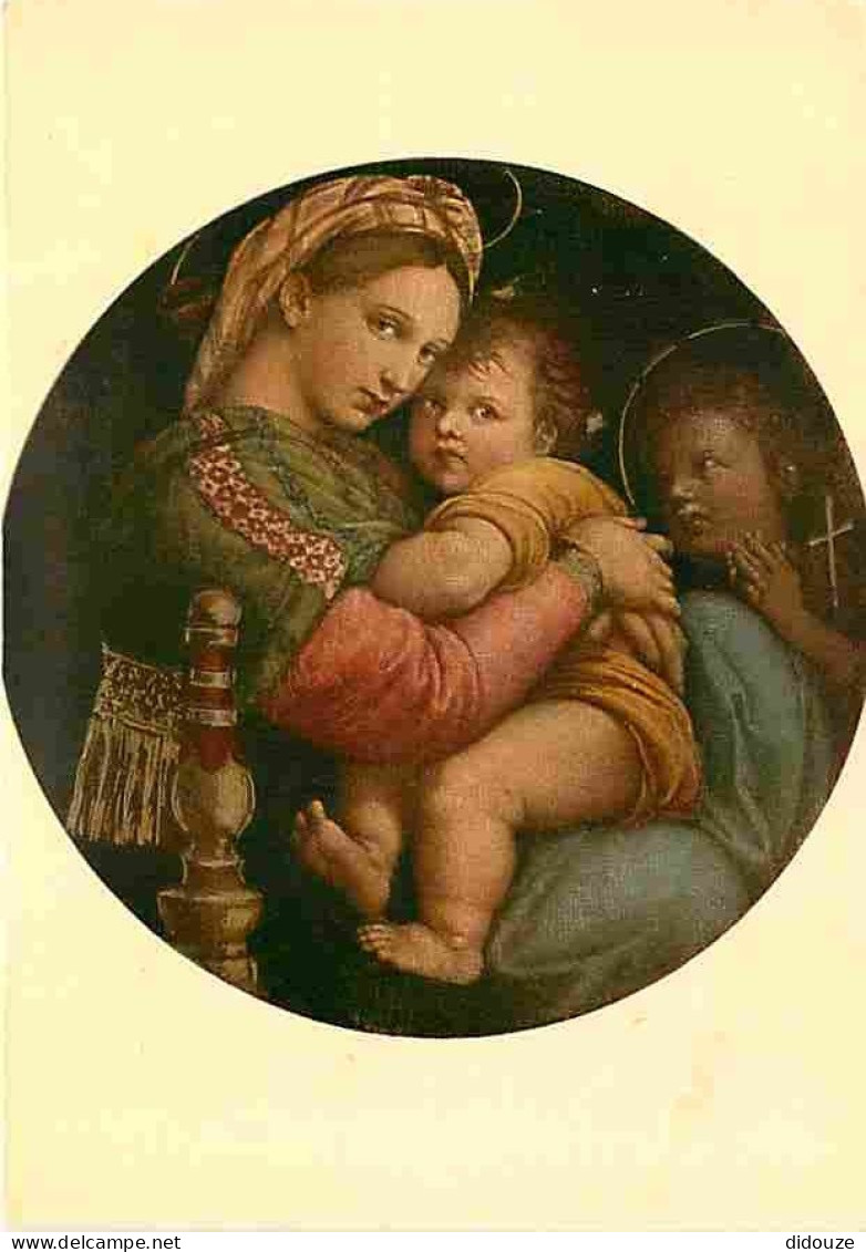 Art - Peinture Religieuse - Rapahel Sanzio - La Vierge à La Chasse - CPM - Voir Scans Recto-Verso - Schilderijen, Gebrandschilderd Glas En Beeldjes
