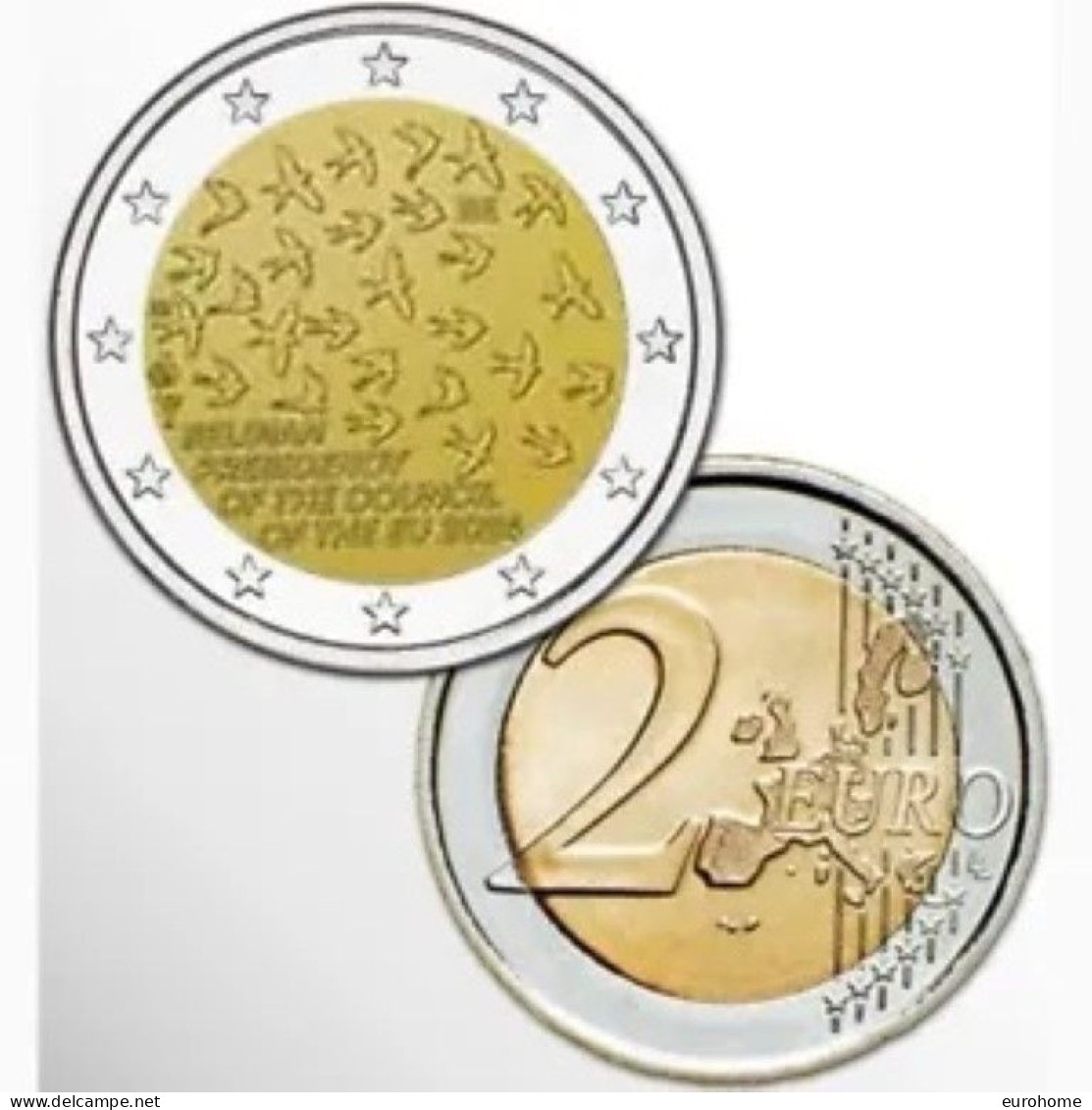 Belgie 2024  2 Euro Commemo  UNC Uit De CC - UNC Du CC     "Europees Voorzitterschap - Présidence Europe" !! - Belgique