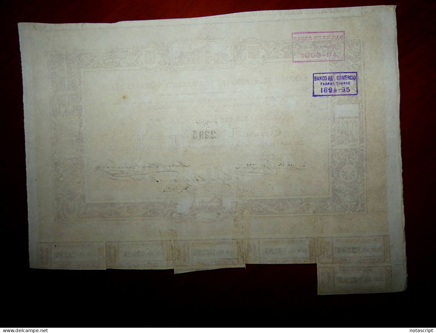 Compañía Del Ferrocarril De Amorebieta á Guernica Y Luno 1888 Spain,share Certificate - Chemin De Fer & Tramway
