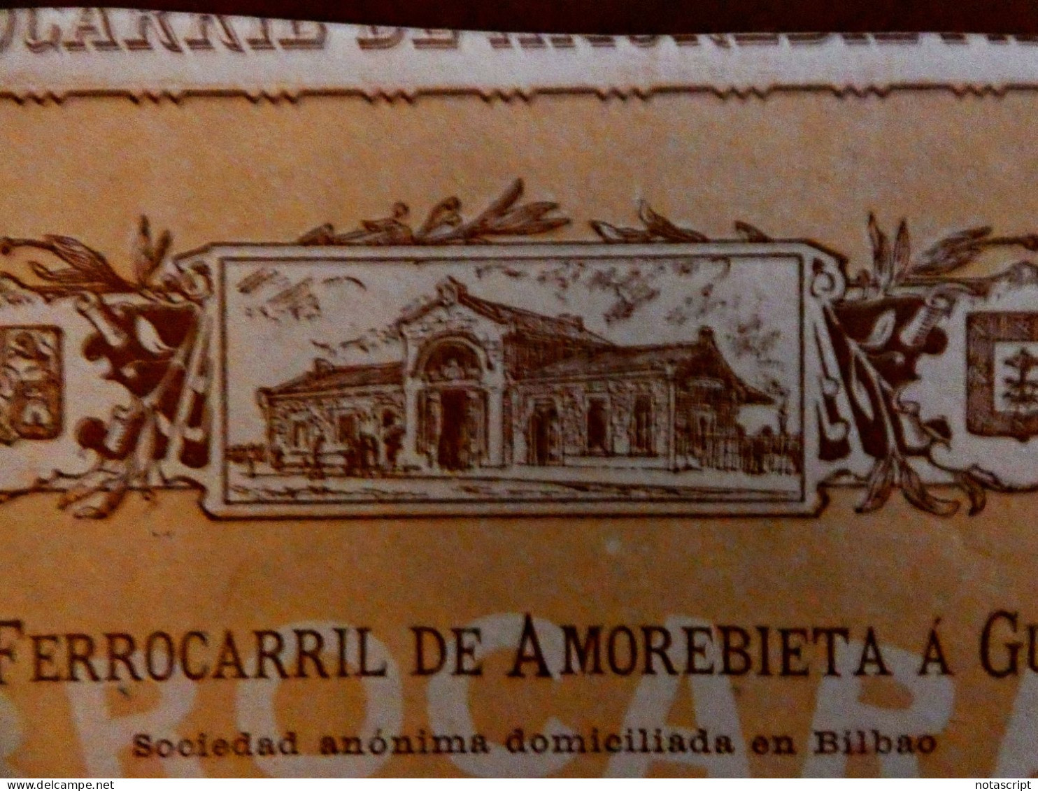 Compañía Del Ferrocarril De Amorebieta á Guernica Y Luno 1888 Spain,share Certificate - Bahnwesen & Tramways