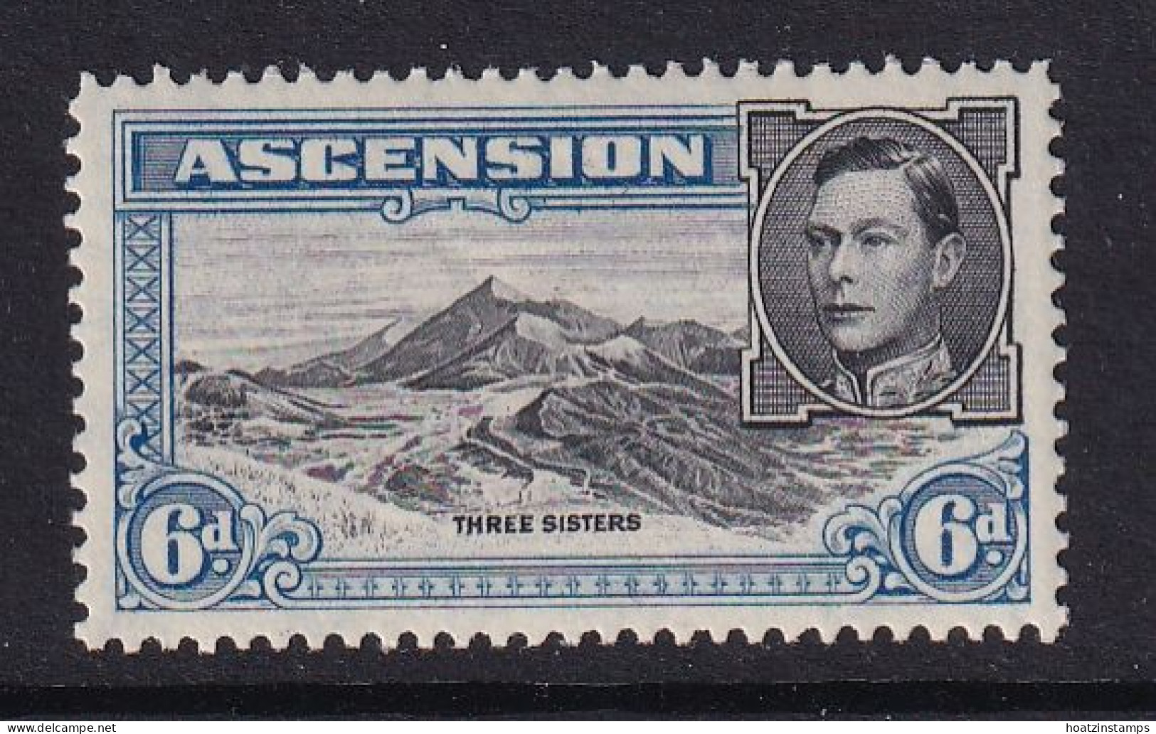 Ascension: 1938/53   KGVI    SG43    6d   [Perf: 13½]  MH - Ascension (Ile De L')