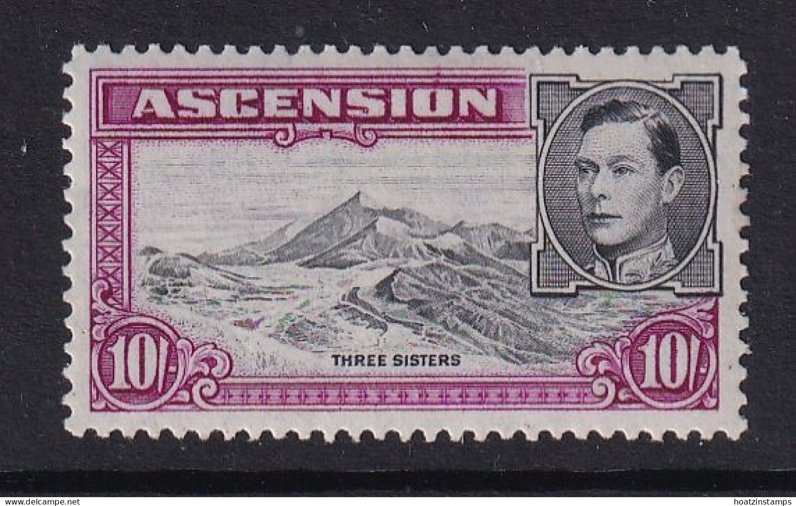 Ascension: 1938/53   KGVI    SG47b    10/-   [Perf: 13]  MH - Ascension (Ile De L')